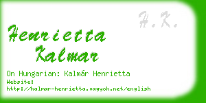 henrietta kalmar business card
